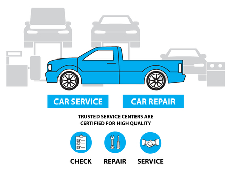 Car service,Flat designed banners for ui-ux design andweb designのイラスト素材