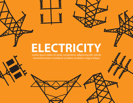 electric post,high voltage equipment backgroundのイラスト素材