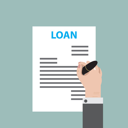 Business Cooperation Agreement and Loan bankingのイラスト素材