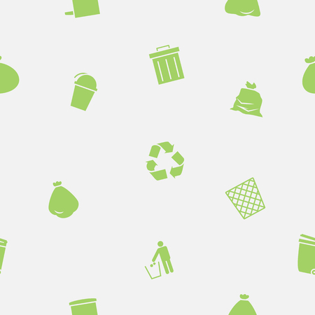 Recycle and environmental background, card print, seamless.のイラスト素材