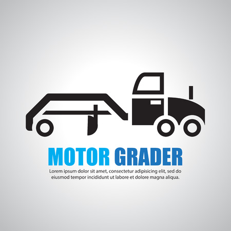 motor  grader,Symbolのイラスト素材