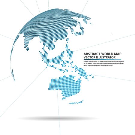 abstract planet,  Global network connection, elements world mapのイラスト素材