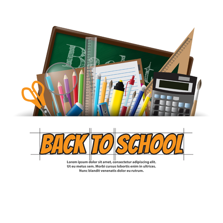 Back to school background illustrationのイラスト素材