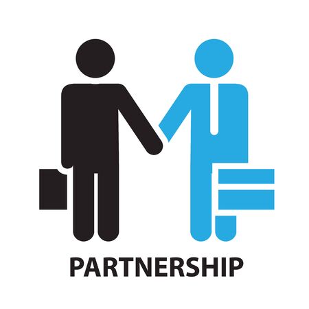 partnership for business concept , icon and symbolのイラスト素材