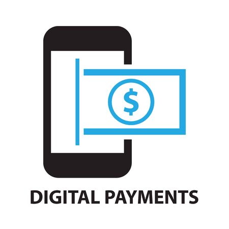 digital payments concept  icon and symbolのイラスト素材