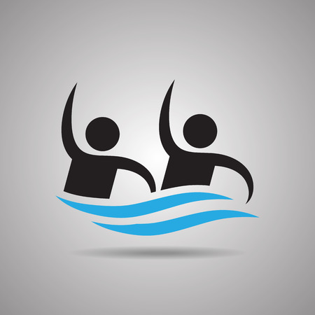 synchronized swimming. Sport team icon and symbolのイラスト素材
