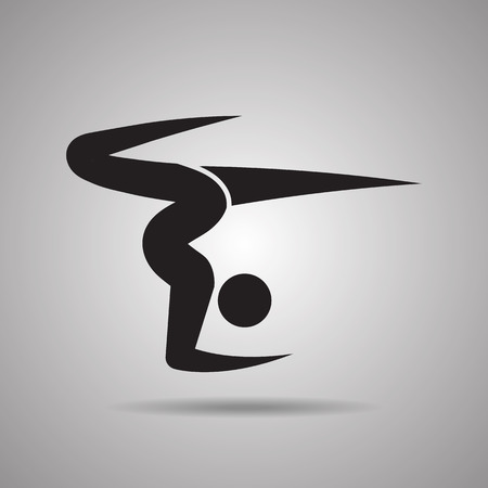 rhythmic gymnastic sport Icon and symbolのイラスト素材