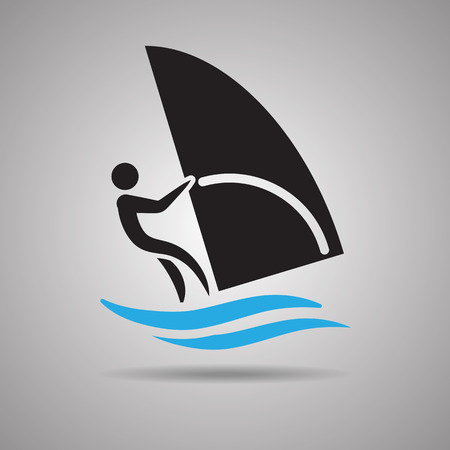 Sailing sport icon and symbolのイラスト素材