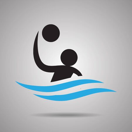 Water polo sport Icon and symbolのイラスト素材