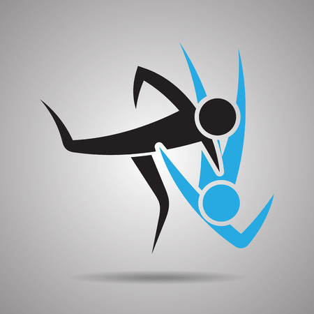 judo sport icon and symbolのイラスト素材