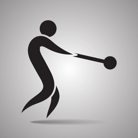 weightlifter sport icon and symbolのイラスト素材
