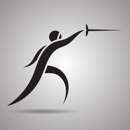 Fencing sport icons and symbolのイラスト素材