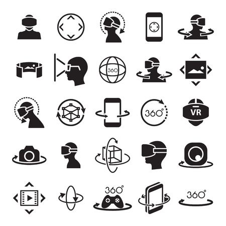 virtual reality ,icon and symbolのイラスト素材