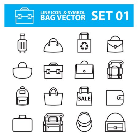 Various kind of bag iconsのイラスト素材