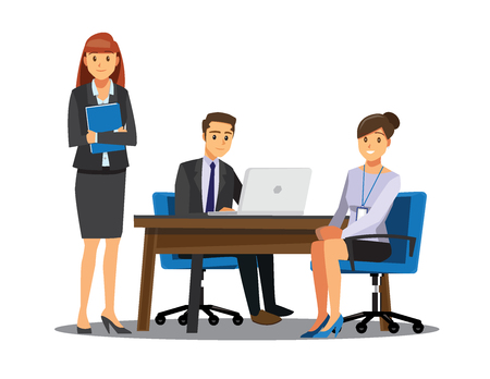 Business People teamwork ,Vector illustration cartoon character.のイラスト素材