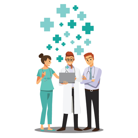 medical doctors team meetingのイラスト素材