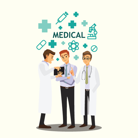 medical doctors team meetingのイラスト素材