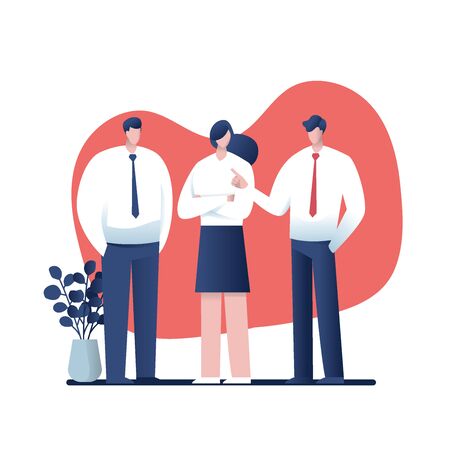 businessmen consulting .Cartoon for  business ,Vector illustration characterのイラスト素材