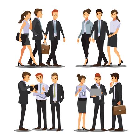 business men and women character , vectorのイラスト素材