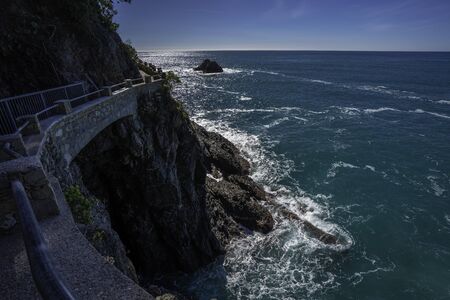 Summer view of Monterosso, Cinque Terre, Italyの写真素材