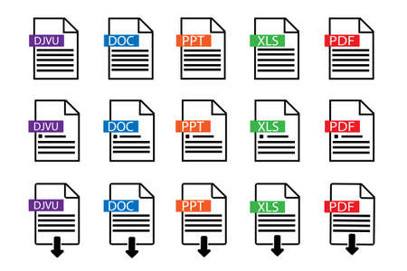 Different format icons. Vector Illustration.のイラスト素材