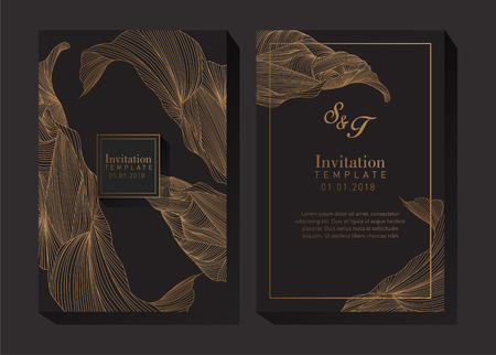 Black and Gold Invitationのイラスト素材