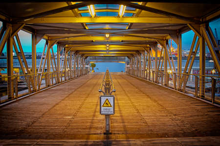 Hamburg port walk-throughの写真素材