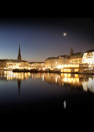 Hamburg alster morningの写真素材