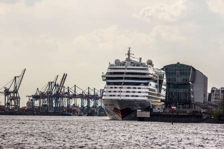 Hamburg port Aidaの写真素材