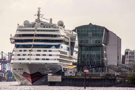 Hamburg port Aidaの写真素材