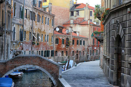 Venice canal bridgeのeditorial素材