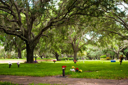 A community run cemeteryの写真素材