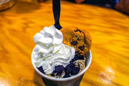 A rolled icecream dessertの写真素材