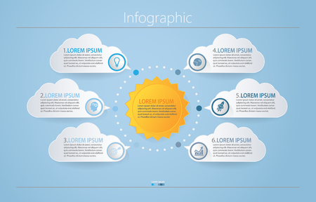 Business data visualization. timeline infographic icons designed for abstract background template milestone element modern diagram process technology digital marketing data presentation chart Vectorのイラスト素材