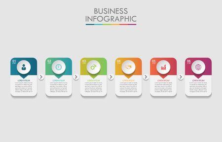 Business data visualization. timeline infographic icons designed for abstract background template milestone element modern diagram process technology digital marketing data presentation chart Vectorのイラスト素材