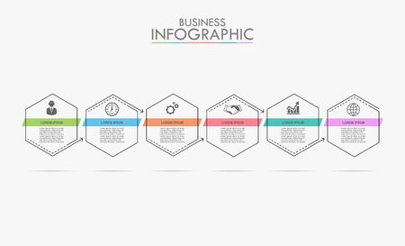 Business data visualization. timeline infographic icons designed for abstract background template milestone element modern diagram process technology digital marketing data presentation chart Vectorのイラスト素材