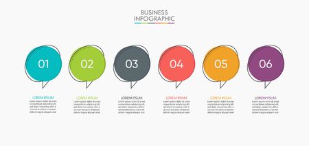 Business data visualization. timeline infographic icons designed for abstract background template milestone element modern diagram process technology digital marketing data presentation chart Vectorのイラスト素材