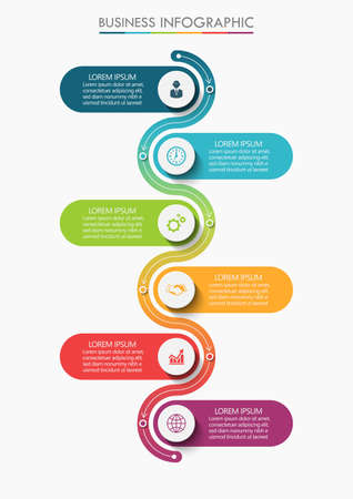 Business data visualization. timeline infographic icons designed for abstract background template milestone element modern diagram process technology digital marketing data presentation chart Vectorのイラスト素材