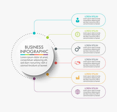 Business circle. timeline infographic icons designed for abstract background template milestone element modern diagram process technology digital marketing data presentation chart Vectorのイラスト素材