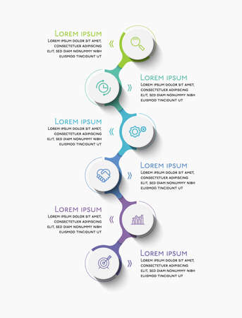 Business data visualization. timeline infographic icons designed for abstract background template milestone element modern diagram process technology digital marketing data presentation chart Vectorのイラスト素材