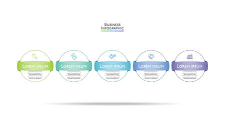 Business data visualization. timeline infographic icons designed for abstract background template milestone element modern diagram process technology digital marketing data presentation chart Vectorのイラスト素材