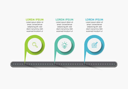 Business road map timeline infographic icons designed for abstract background template milestone element modern diagram process technology digital marketing data presentation chart Vector illustrationのイラスト素材