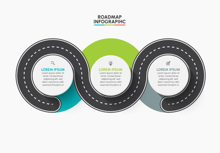 Business road map timeline infographic icons designed for abstract background template milestone element modern diagram process technology digital marketing data presentation chartのイラスト素材