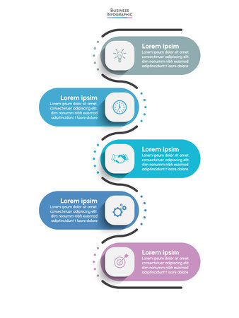Business data visualization. timeline infographic icons designed for abstract background templateのイラスト素材