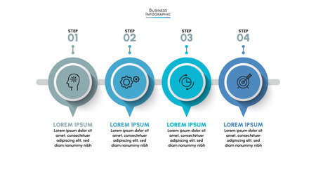 Business data visualization. timeline infographic icons designed for abstract background templateのイラスト素材
