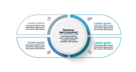 Business data visualization. timeline infographic icons designed for abstract background templateのイラスト素材