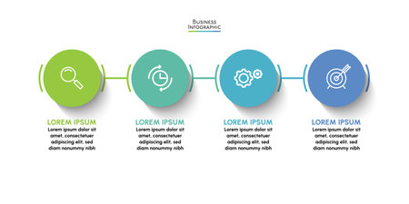 Business data visualization. timeline infographic icons designed for abstract background templateのイラスト素材
