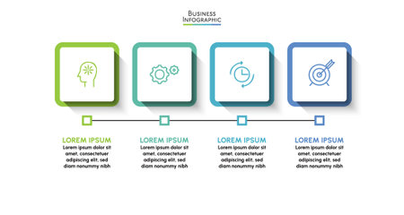 Business data visualization. timeline infographic icons designed for abstract background templateのイラスト素材