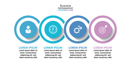 Business data visualization. timeline infographic icons designed for abstract background templateのイラスト素材