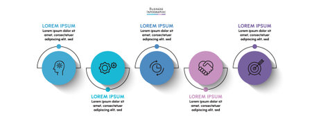 Business data visualization. timeline infographic icons designed for abstract background templateのイラスト素材